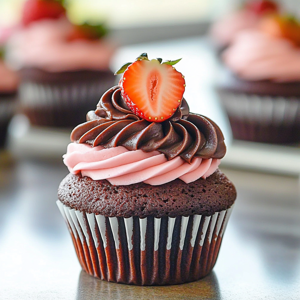 Chocolate Strawberry Cupcakes