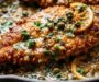 Crispy Lemon Herb Butter Chicken Cutlets (In Silky Garlic Pan Sauce)