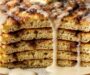 Fluffy Cinnamon Roll Pancakes (With Cream Cheese Glaze)